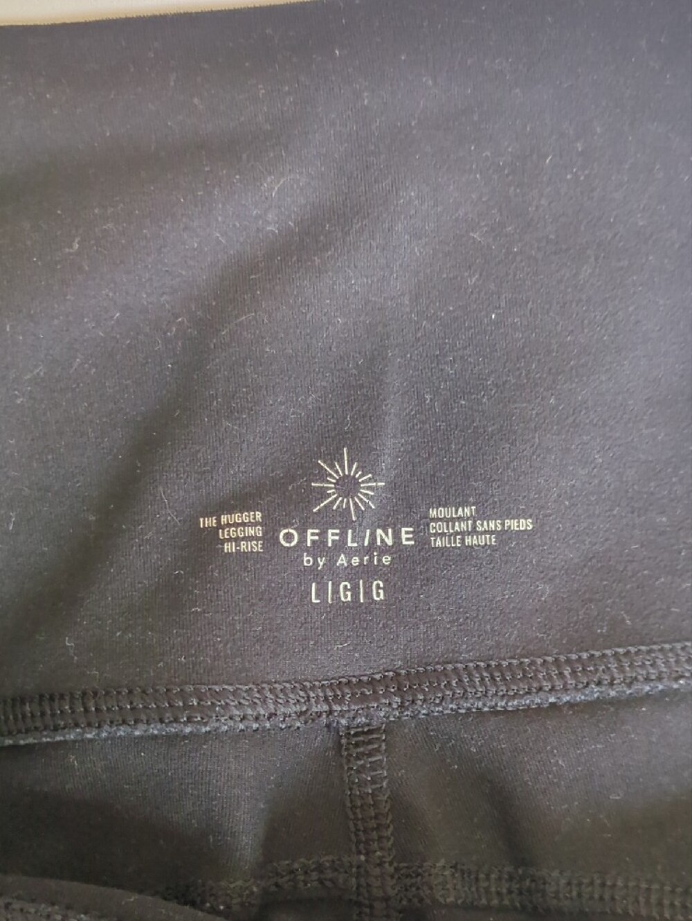 🩷 Offline by Aerie High-Rise Hugger Leggings in Black - Picture 2 of 6